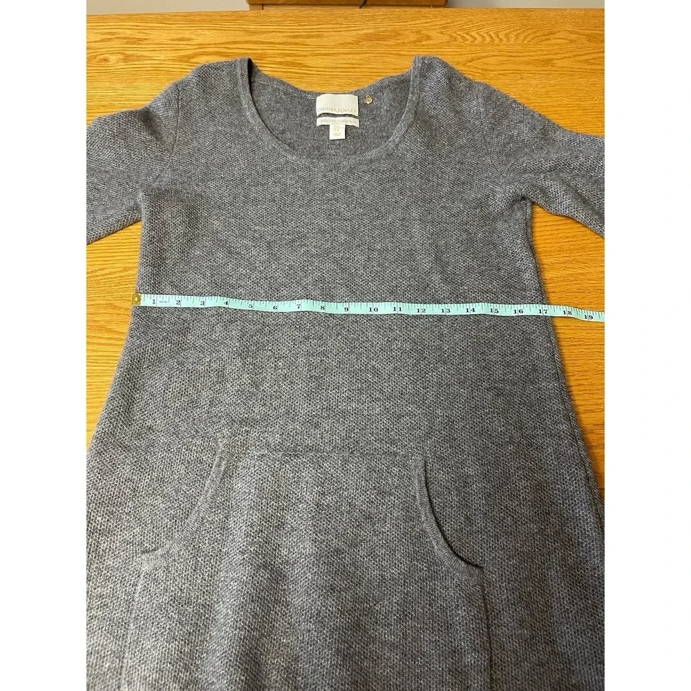 Cynthia Rowley NY 2-PLY 100% Cashmere Luxurious Lounge Gray Tunic Sweater Medium